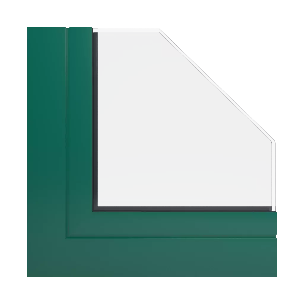 RAL 6036 Pearl opal green windows window-profiles ponzio pe68