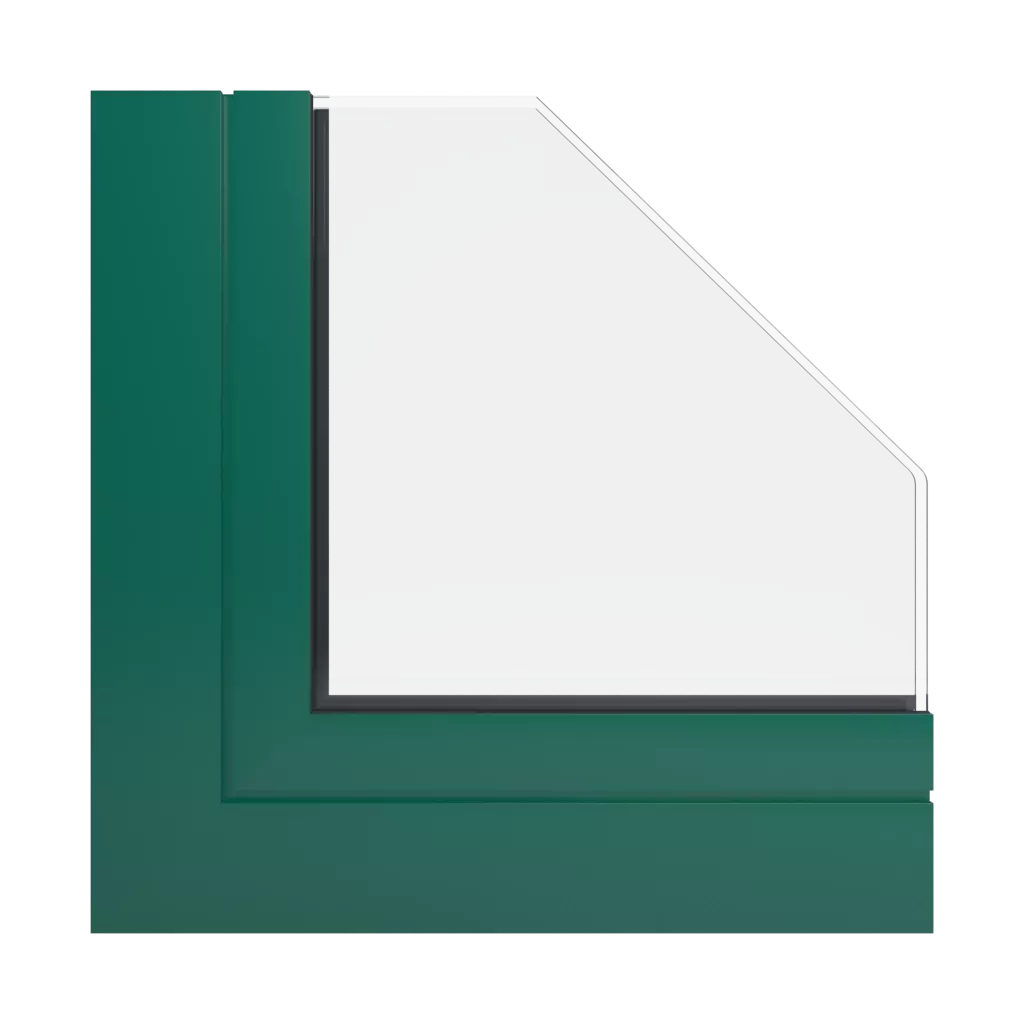 RAL 6036 Pearl opal green windows window-profiles aliplast econoline