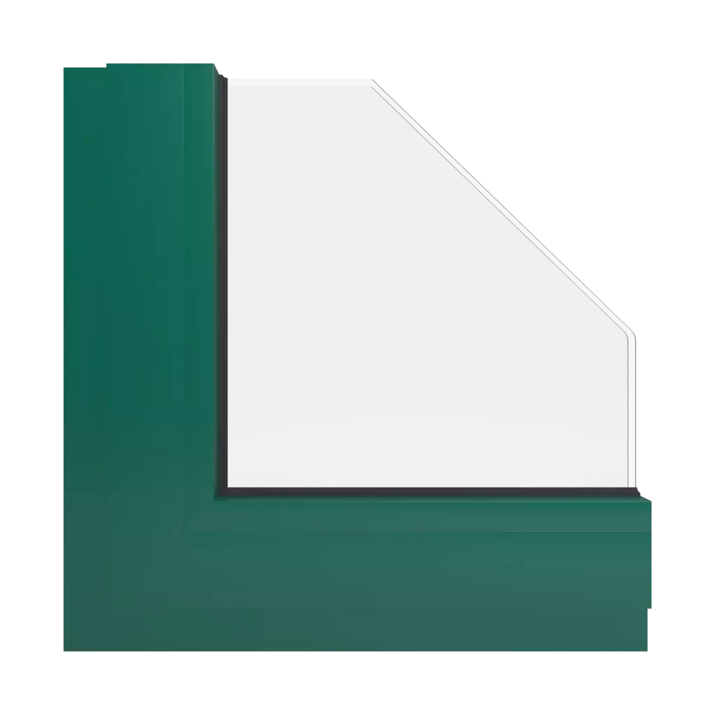 RAL 6036 Pearl opal green windows window-color aluminum-ral ral-6036-pearl-opal-green interior