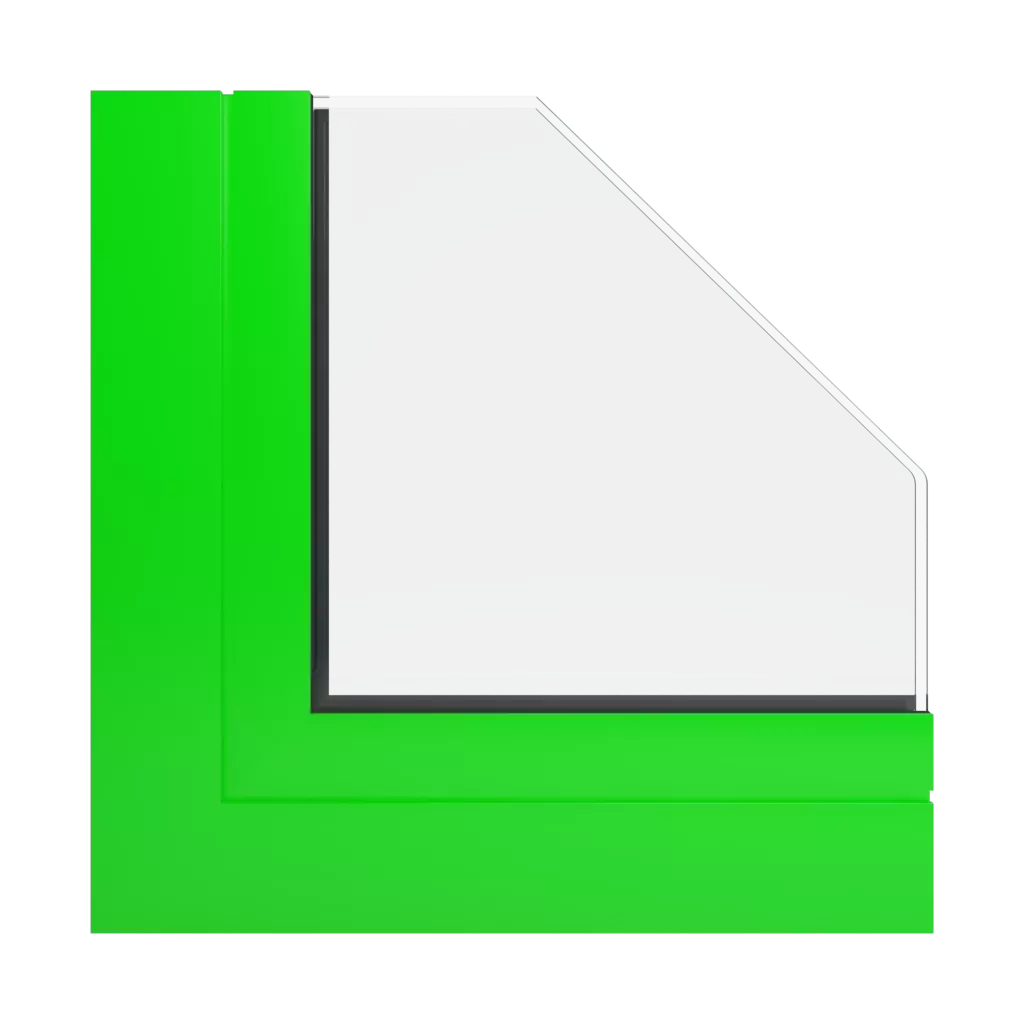 RAL 6038 Luminous green windows window-profiles aliplast visoglide-plus