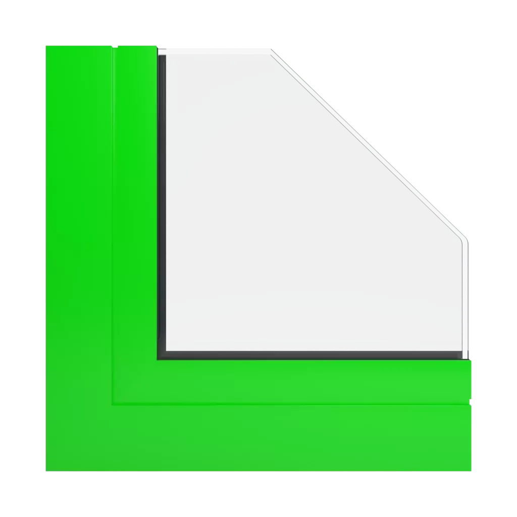 RAL 6038 Luminous green windows window-profiles aluprof mb-harmony-office