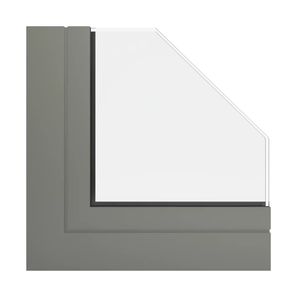 RAL 7002 Olive grey windows window-profiles aluprof mb-86-fold-line-hd