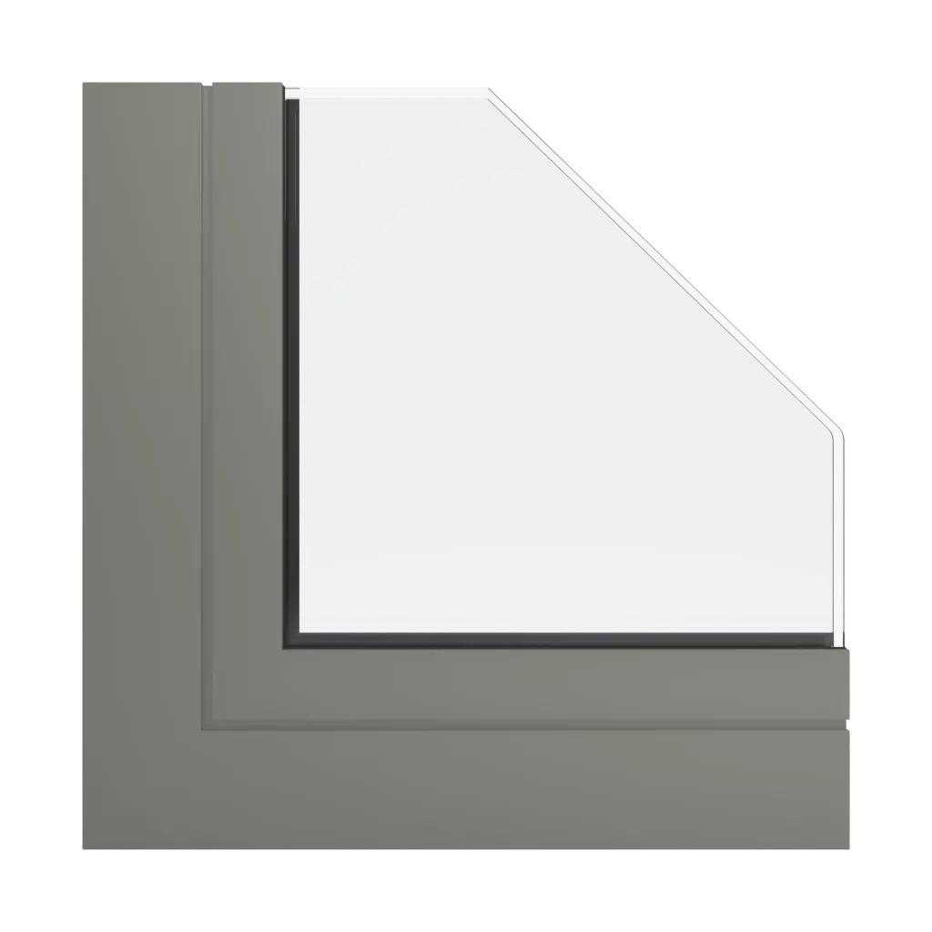 RAL 7002 Olive grey windows window-profiles aliplast visoglide-plus