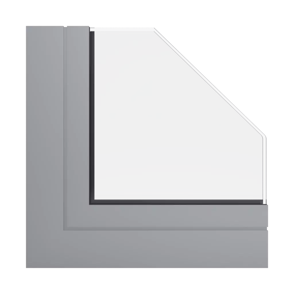 RAL 7003 Moss grey windows window-profiles aliplast visoglide-plus