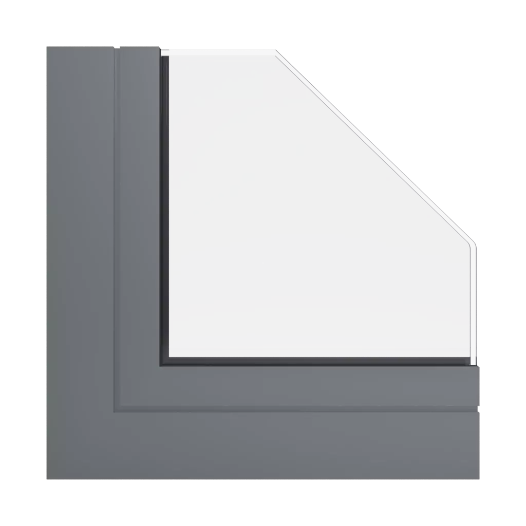 RAL 7005 Mouse Gray windows window-profiles aliplast slide-plus