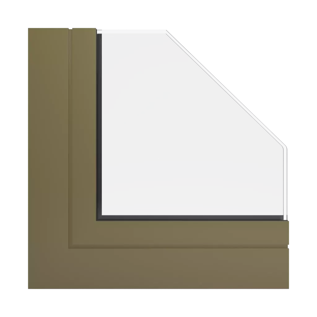 RAL 7008 Khaki grey windows window-profiles ponzio sl1600tt