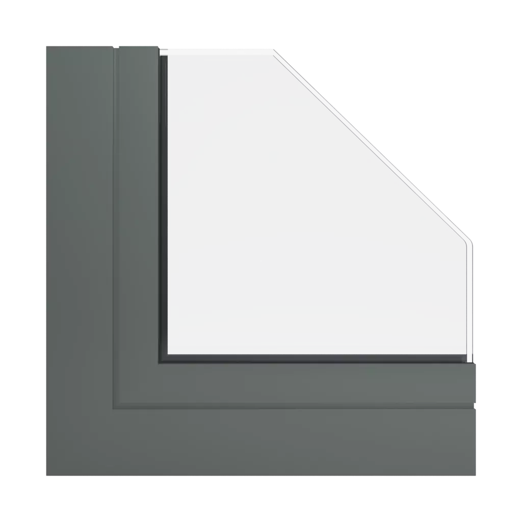 RAL 7009 Green grey windows window-profiles ponzio pe96