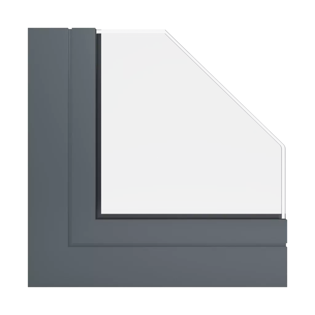 RAL 7011 Iron grey windows window-profiles ponzio sl600tt-evo