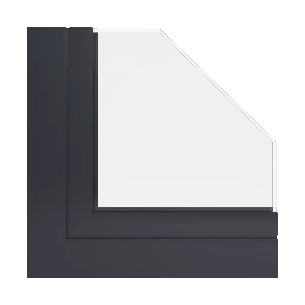 RAL 7021 Black grey windows window-profiles aluprof mb-86-st