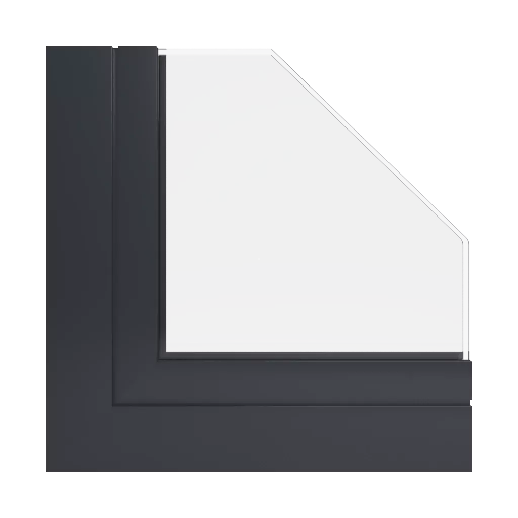 RAL 7021 Black grey windows window-profiles aluprof mb-86-fold-line-hd