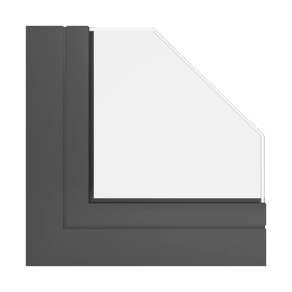 RAL 7022 Umbra grey windows window-profiles aliplast visoglide-plus