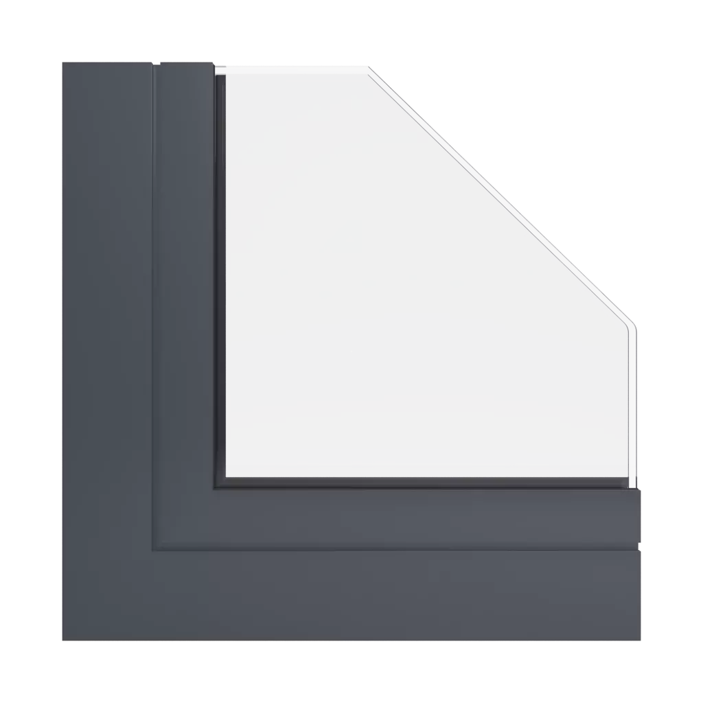 RAL 7024 Graphite grey windows window-profiles aluprof mb-86-fold-line-hd