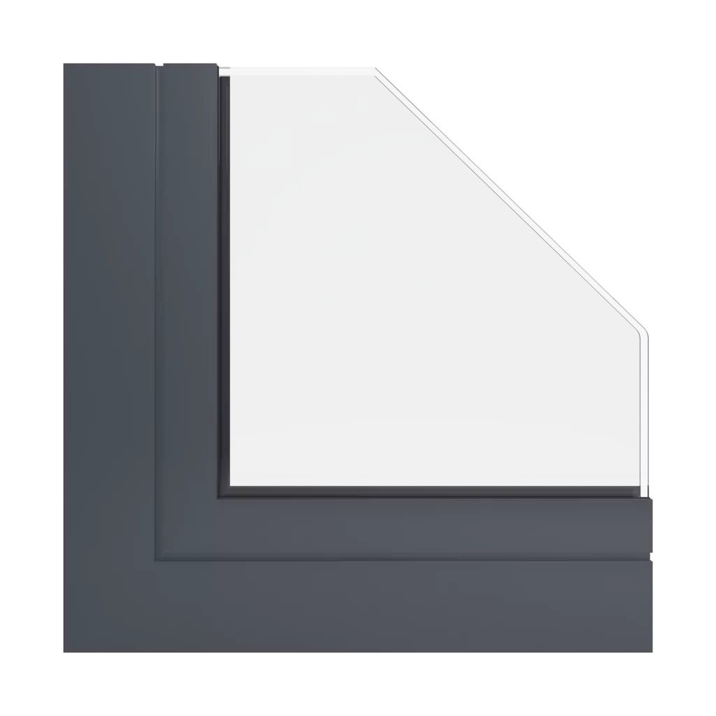 RAL 7024 Graphite grey windows window-profiles ponzio pe68