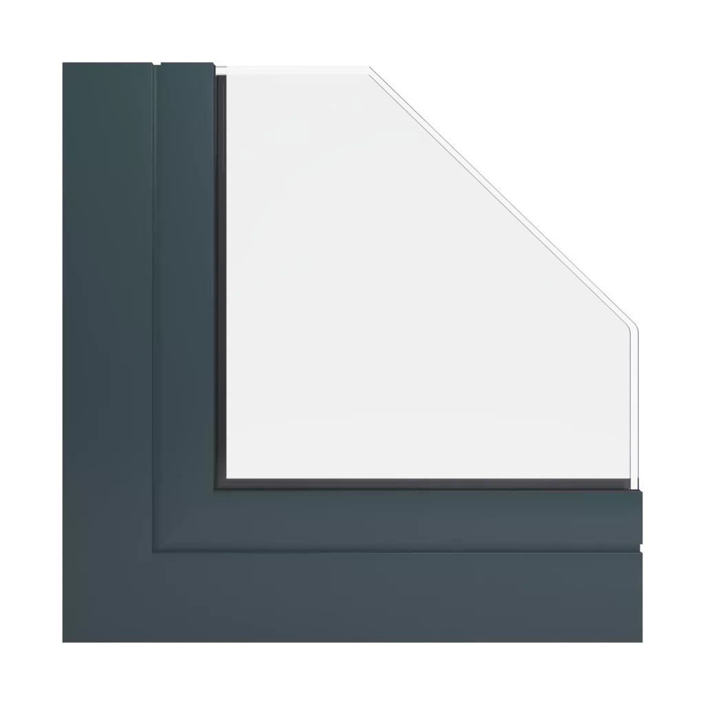 RAL 7026 Granite grey windows window-profiles ponzio sl1600tt