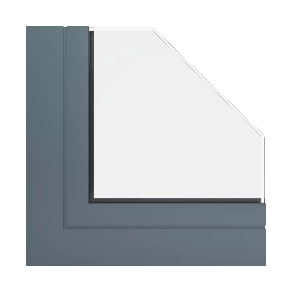 RAL 7031 Blue grey windows window-profiles aliplast visoglide-plus