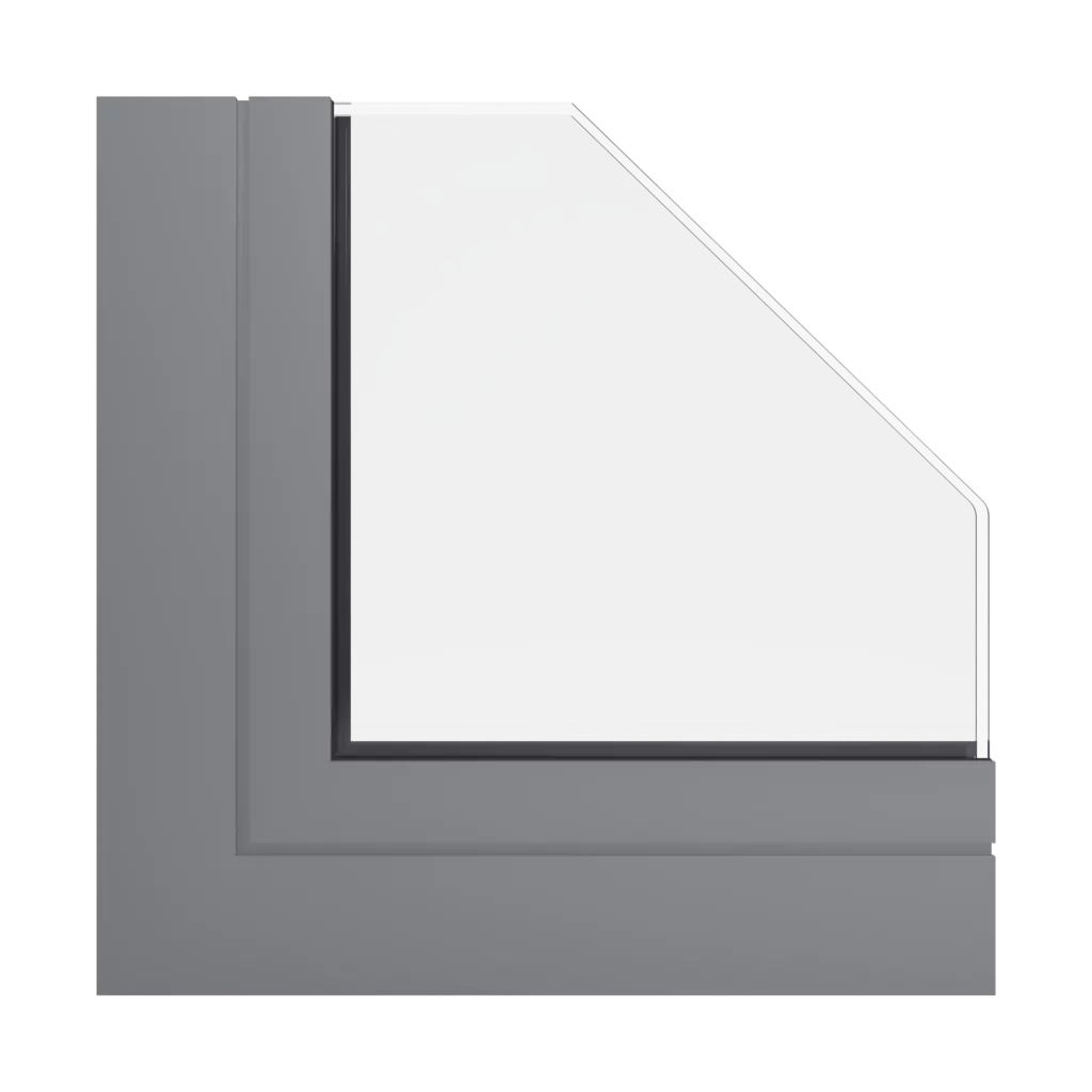 RAL 7037 Dusty grey windows window-profiles aliplast ultraglide