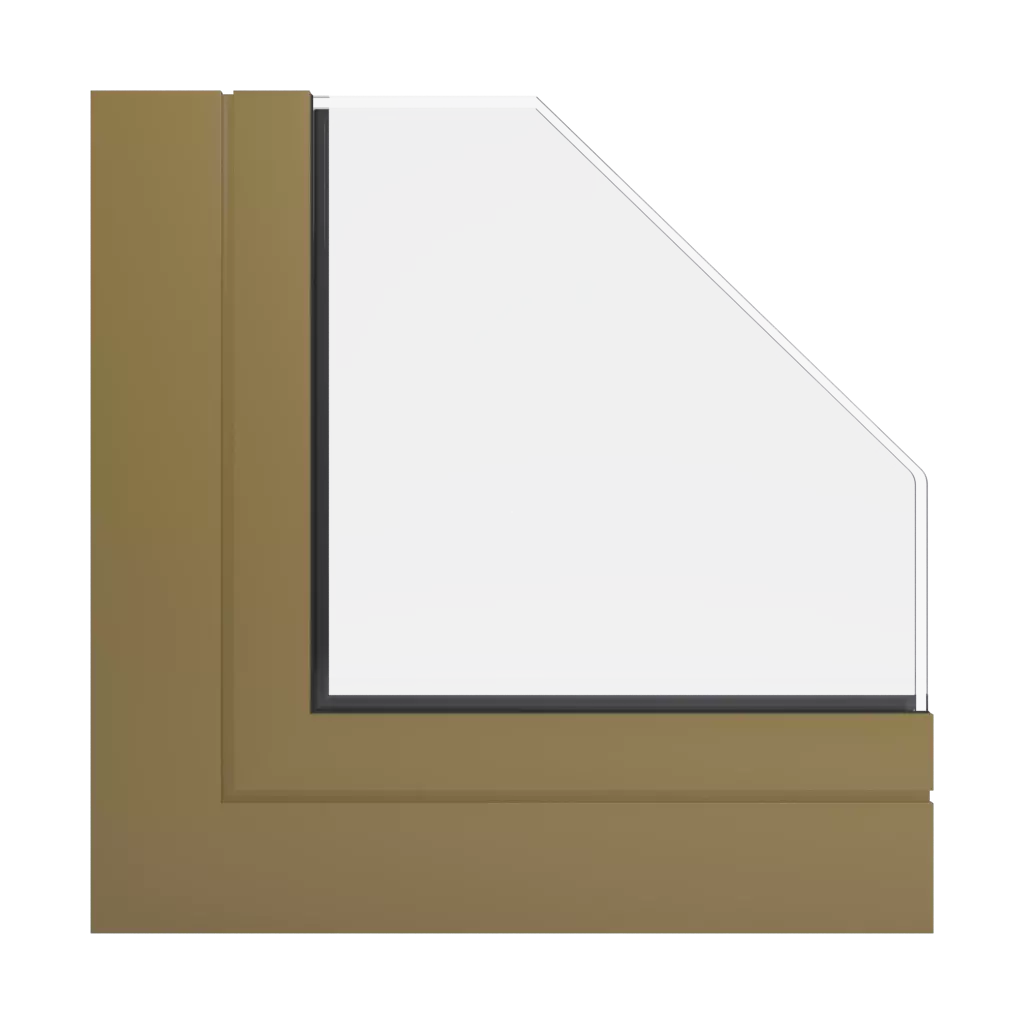 RAL 8000 Green brown windows window-profiles aliplast star