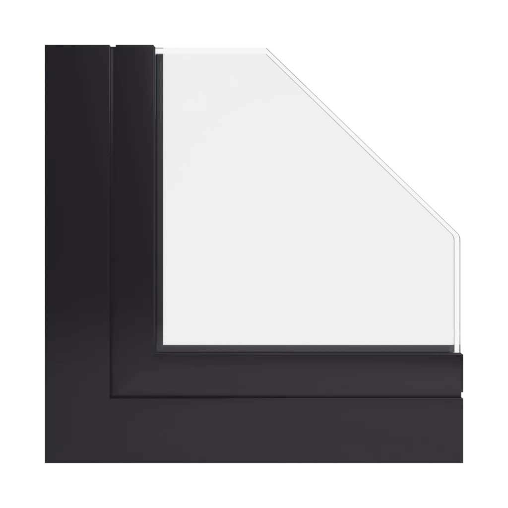 RAL 8022 Black brown windows window-profiles aliplast visoglide-plus