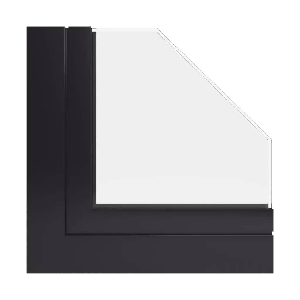 RAL 8022 Black brown windows window-profiles aliplast econoline