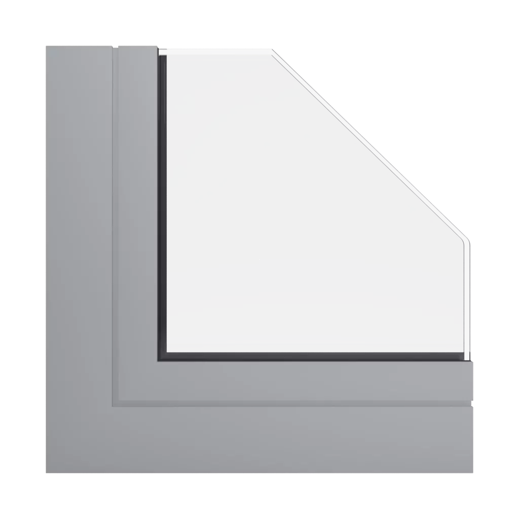 RAL 9006 White aluminium windows window-profiles ponzio pe68