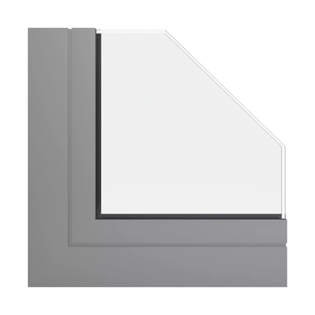 RAL 9007 Grey aluminium windows window-profiles aliplast victoria-plus
