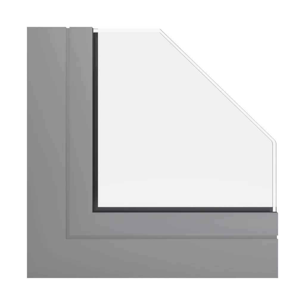 RAL 9007 Grey aluminium windows window-profiles aliplast econoline