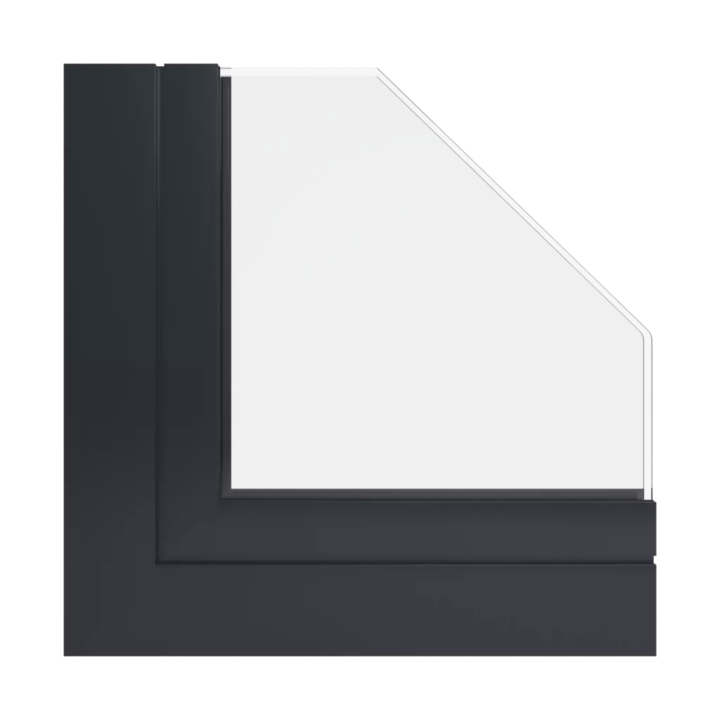 RAL 9011 Graphite black windows window-color aluminum-ral ral-9011-graphite-black
