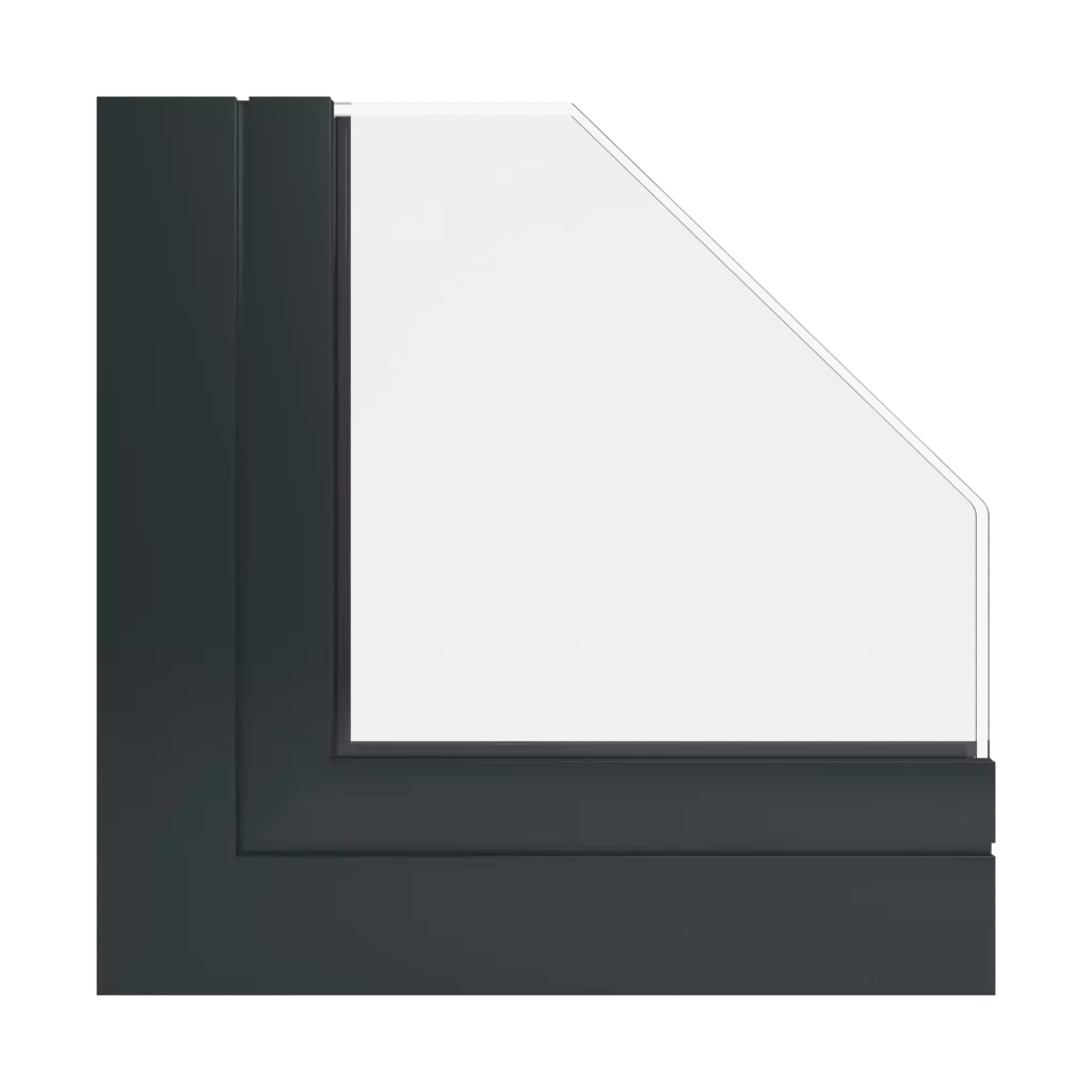 RAL 9017 Traffic black windows window-profiles aliplast ultraglide