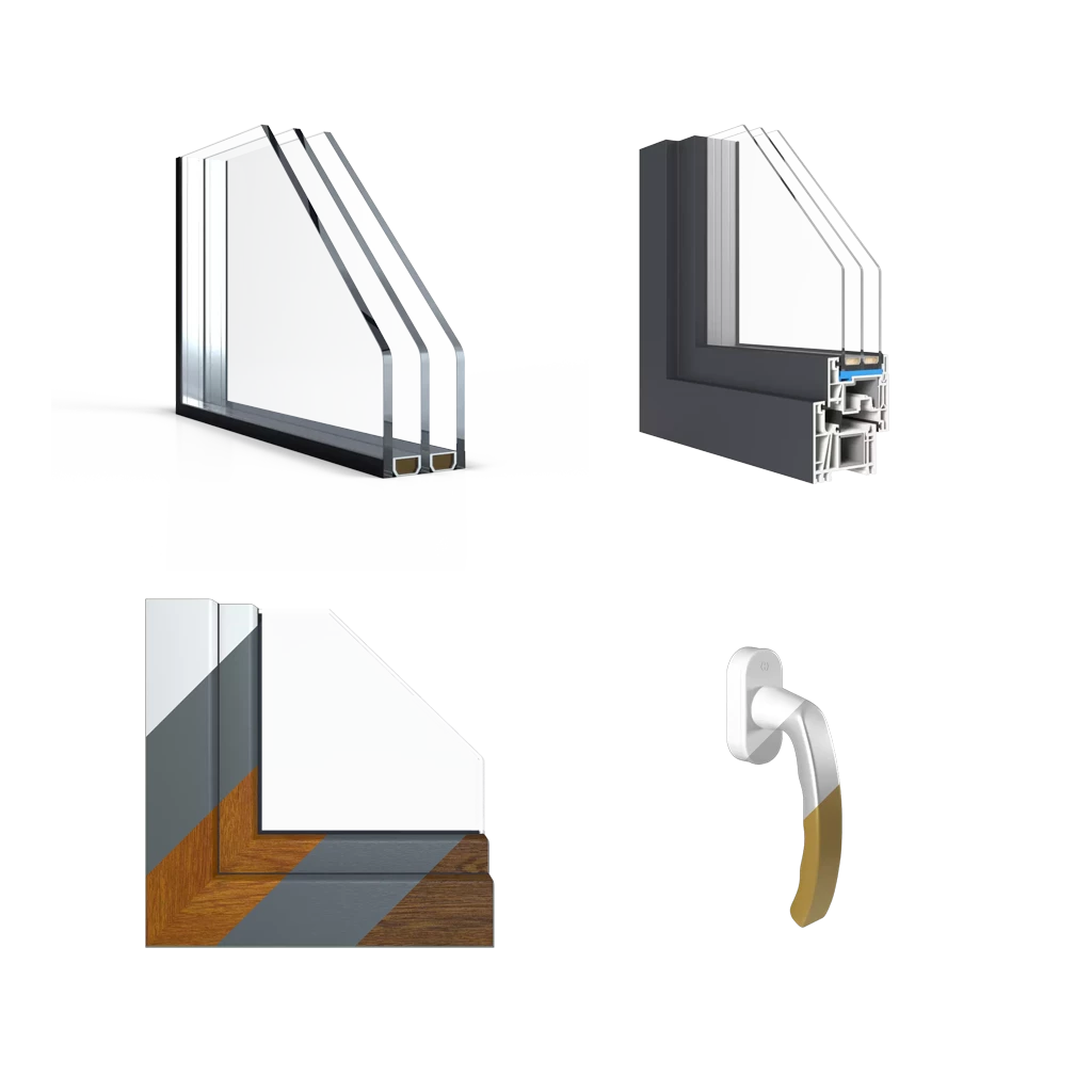 PVC Economy windows window-profiles aluplast ideal-4000